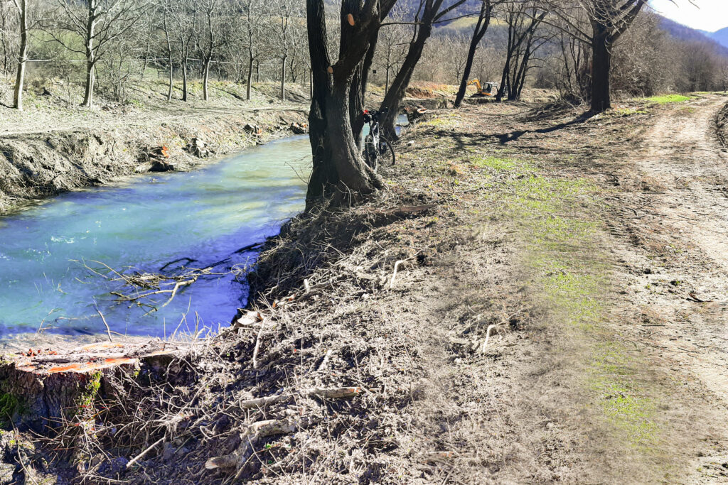 fiume Potenza lavori in alveo